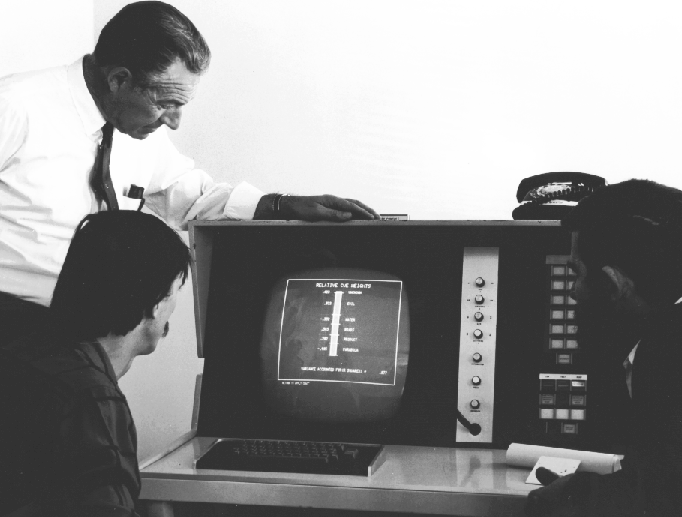Ken Hammond, Zeke Little, Peter Boyle, and the Cognigraph, circa 1969